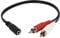 sourcing map 3.5mm Female Stereo to 2 RCA Male AV Audio Aux Cable Cord Adapter