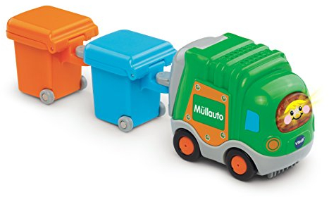 Vtech Baby 80-187764 - TUT Flitzer - Müllauto und 2 Mülltonnen, grün