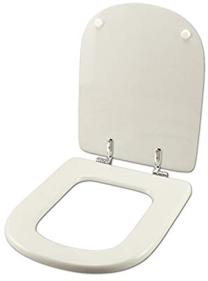 ACB/COLBAM WC-Sitz aus Holz beschichtet mit Polyester für Ideal Standard CALLA WEISS I.S. Scharnier Chrom-Sitz - Achse Wc
