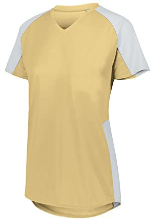 Augusta Sportswear Damen Cutter Jersey XL Vegas Gold/Weiß Hemd, X-Groß