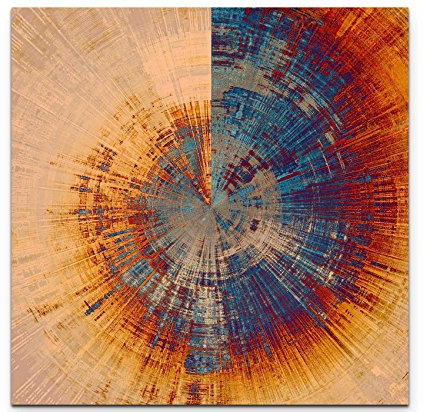 Paul Sinus Art Leinwandbilder | Bilder Leinwand 90x90cm Farbwirbel – abstrakt