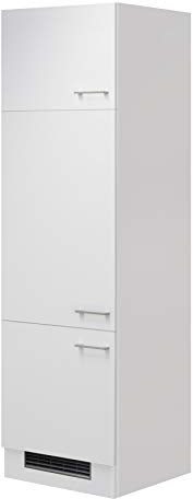 Flex-Well Kühlschrankumbauschrank LUCCA | Umbauschrank für Kühlschrank | 3-türig | Breite 60 cm | Weiß