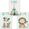 artpin® 3er-Set Poster Kunstdruck für Kinder, von Künstlerin - Dekoration für Babyzimmer, Kinderzimmer - im skandinavischen Stil - A4 Bilder für Mädchen Junge - Wandbild - Löwe,Zelt,Panda(P12)