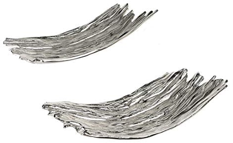 Casablanca Schale Bark Alu,antik-silberfarb.L.43cm