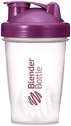 BlenderBottle Classic Loop Top Shaker Bottle, 20-Ounce (Clear Plum lid)