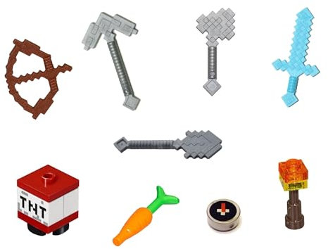 LEGO Minecraft Lot de 16 accessoires et armes pour figurine Steve Alex