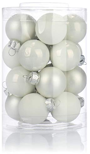 com-four® 20x Mini-Christbaumkugeln aus Glas - kleine Weihnachtskugeln für die Weihnachtsdekoration - Baumschmuck für den Weihnachtsbaum - Ø 3 cm