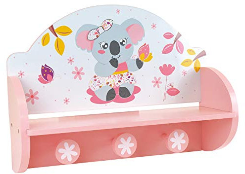 Fun House 713337 MIMI CALLY KOALA Etagère Porte Manteau pour Enfant H.33 X L.45 X P.14 cm
