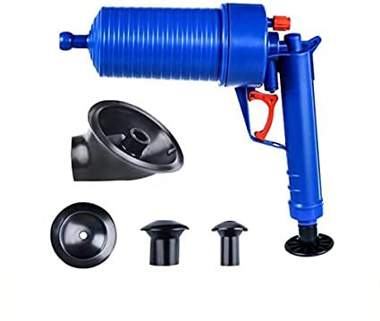 Desatascador de Tuberías Neumático Profesional Inodoro desatascador,herramientas de drenaje, pistola de drenaje de aire potente,utilizado para cocina, baño