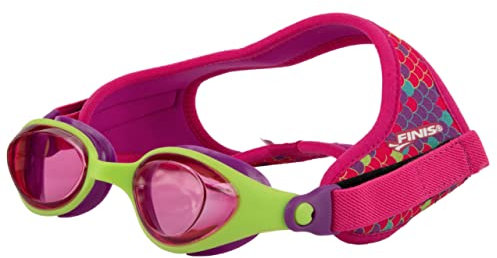 Finis DragonFly Schwimmbrille - Kinderschwimmbrille für 4-12 Jahre mit UV-Schutz, schwimmfähigem Neoprenband und langlebigen Gläsern - PVC- und Latex-frei - Schuppen - Waage