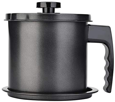 Récipient Filtre à Graisse, Pot à Tamis à Huile, 1,3 L pour huile de cuisine bidon de bouteille d'huile de cuisine avec passoire outil ménager pour stocker l'huile de friture et la graisse de cuisson