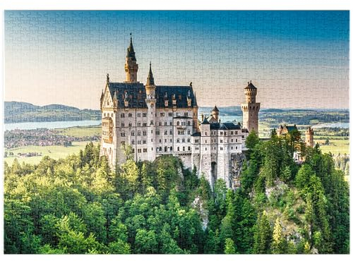 MyPuzzle Schloss Neuschwanstein, Bayern, Deutschland - Premium 1000 Teile Puzzle - MyPuzzle Sonderkollektion von Puzzle Galaxy