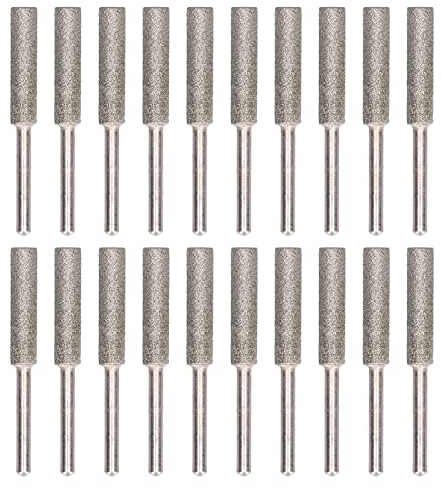 Lime à Pierre pour Scie à Chaîne, 20 Pièces Emeri Affûteur de Tronçonneuse Bavure Pierre à Aiguiser Limes d'affûtage Lime à Chaîne Affûtage de Tronçonneuse Outil Meulage (5.5mm-Argent)