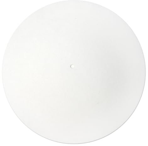 3 mm Plattenspielermatte, antistatisch, für LP-Schallplatten, Hi-Fi-Audiophile akustische Klangunterstützung, reduziert Lärm durch statische Aufladung und Staub (weiß)
