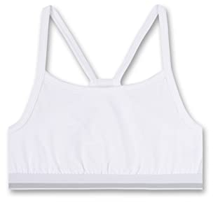 Sanetta Mädchen-Bustier Weiß | Bequemes und angenehmes Bustier für Mädchen aus einem Baumwoll-Mix. Unterwäsche für Mädchen 152