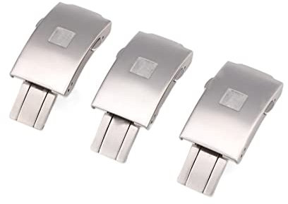 CYSUE Classical Faltschließe für Tissot T17 T014 T461 T067 PRC200, Edelstahl, 19 x 9 mm, silberfarben