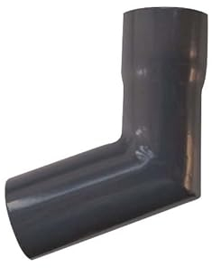 Renoplast® Gomiti per pluviali in alluminio R50 | Angolo 67º DN 40 mm | Grafite | Grondaie per la pioggia | Profili in lamiera per il drenaggio del tetto | Casa da giardino Carport Terrazza Balcone