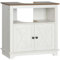 kleankin Mueble para Debajo del Lavabo de Madera Armario de Baño de Suelo Mueble Bajo Lavabo de Pie con 2 Puertas y Estante 60x30x60 cm Blanco