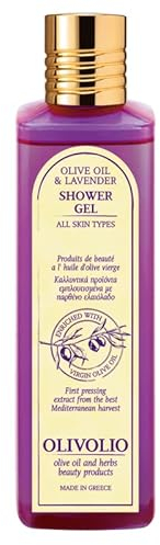 Olivolio Gel douche avec huile de lavande 100 % bio et 91 % d'ingrédients naturels – 250 ml