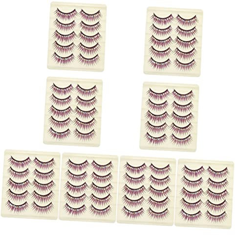 FRCOLOR 40paia Eyelashes Per Performance Teatrale Di Ciglia Falsi Esagerati Con Diamanti Per Danza Latina Effetto Drammatico Per Feste e Cosplay