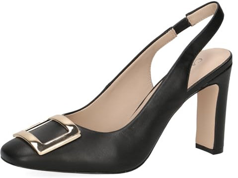 CAPRICE Damen Slingpumps aus Leder Elegant, Schwarz (Black Nappa), 36 EU