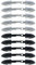 10 Sets RB LB Bumper Button Replacement for Xbox Series S X Controller Trigger Button Mod Kit Middle Bar Holder Repair Parts (Mix3)