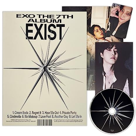 EXO - 7. Album [EXIST] (Fotobuch Ver. - E Ver.) Cover + Fotobuch + Harter Mini-Poster + Postkarte + CD-R + Fotokarte + Poster + 4 Extra Fotokarten