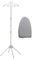 DAZZLEEX Soporte de mano para vaporizador de ropa, soporte telescópico plegable para ropa al vapor, vertical para la familia, gris con guantes de planchado