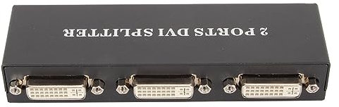 DVI-Splitter 1 in 2 Out Verteilungs-Duplikator für PC, Laptop, DVR, Projektor, HDTV - Verlustfreie Übertragung (EU-Stecker)