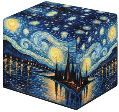 ZUXONGSY Van Gogh Starry Sky Meat Slicer Cover Blue Meat Slicer Machine Cover For Home Meat Bags Dust Cover for Meat Slicer for Gifts, I112CZA63-5