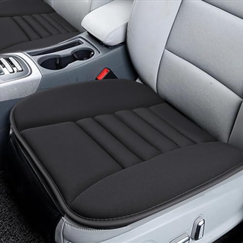 1 Stück Vordersitze Sitzkissen Auto Sitzschoner Memory Schaum Sitzauflage Weich rutschfest Gegen Schwitzen Autositzkissen für SEAT Leon III Baujahr 2012-2020 (5F), Autozubehör,Black 2