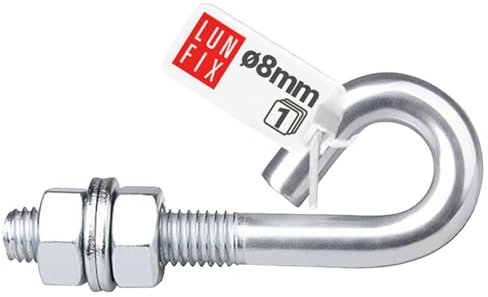 Tornillo de gancho para barra tensora trenzada, tornillo con ojales, valla de malla de alambre individual