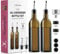 GARUET Juego de botellas dispensadoras de aceite de oliva, botella de cocina de vidrio de 500 ml con 4 boquillas de vertido, embudo y etiquetas, para aceite y vinagre, reutilizable, hermética a prueba