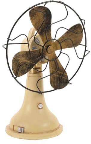 PRETYZOOM Adornos de Abanico Ventilador de Escritorio Retro Ventilador Decorativo de Mesa Ventilador de Mesa clásico Ventilador de pie Vintage Objetos Decorativos Modernos Resina sintética