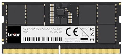 Lexar SODIMM 32GB DDR5 RAM 5600MHz, 262-Pin SODIMM Laptop RAM, High-Performance Gaming DRAM per Laptop Memory/All-in-one Intel NUC mini-PC, 1.1V, CL46-45-45-90(LD5S32G56C46ST-BGS)