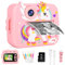 Camara Fotos Infantil Instantánea,GuKKK 12MP selfi Camara instanea,1080P 2,4''HD Video Camara Fotos Infantil para niños con Tarjeta SD de 32GB,Regalos comunion niñas de 3 a 12 años Cumpleaños (Rosa)