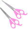 2st Friseurschere Haarschneider Haarschneideschere Friseurbedarf Haarschnitt-accessoire Edelstahlschere Haarschneidewerkzeug Robuste Haarschere Plastik Rosa Ipetboom