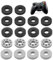 18-Pack Precision Rings for PS5/Xbox Controllers – Aim Assist & Motion Control Accessories, Improve Accuracy & Sensitivity for PS4, Xbox Series X/S, ROG Ally, Switch Pro (4 Strengths, Black/Gray)