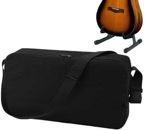 Hogvinnatil Base Per Chitarra Custodia Trasporto | Custodia per Supporti Chitarra con Cintura Spalla Regolabile | Traversina Regolabile, Borsa Tessuto Oxford e Organizzatore per Esterni e Campeggio