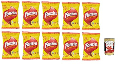 Italian Gourmet Gli Originali snack di mais formaggio, Käse-Mais 10 x 40g | Croccanti e non fritti, mini Beutel für Aperitivo, Lunchbox, Party und, Gesamtnettogewicht 400 g + Kostenlos Polpa 400g