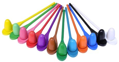DuskHaven 12-Piece Wooden Egg And Spoon Race Set - Ideal Party Favors for Garden Birthday Parties