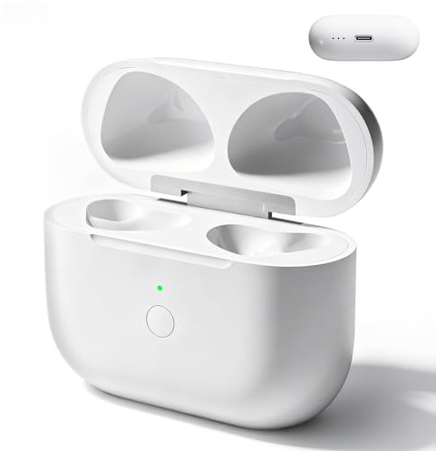 Wireless Charging Case Replacement Compatible with AirPods 3rd Generation, 620 mAh Airpods Charging Case Replacement with Bluetooth Button for Pairing