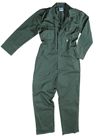 Men's Workwear Safety Work Blue Castle Stud Front Boiler Suit Coverall Overall Plumber wear Work Wear (Chest to Fit 38, Spruce Green)