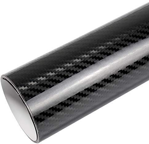 Rapid Teck® 15,79€/m Premium 5D Carbon Schwarz - 2m x 1,52m - Blasenfrei mit Luftkanälen - Auto Folierung - Car Wrapping Folie - Schwarze Folie Auto