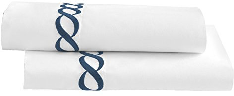 Kassatex Catena Bedding Collection Queen-Kissenbezug-Set, Marineblau