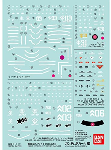 BANDAI - Model Kit Gunpla - Gundam Decal 119 MS Gundam Origin Mult 3 - GunplaGunpla