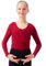 tanzmuster Ballett Wickeljacke Mädchen - Mandy - extra weicher Baumwollstoff - Ballettjacke zum Binden für Kinder - Burgunder 116/122