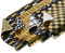 American Greetings Wendbares Geschenkpapier-Set aus Weihnachtsfolie, Schwarz und Gold, kariert, Bäume und Rentier (4 Rollen 76,2 cm x 2,4 m)