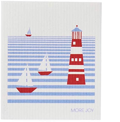 More Joy - Swedish dishcloth - Swedish dish cloth - sponge - biodegradable - eco - durable, washable Lighthouse