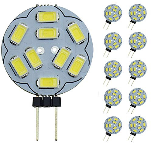 Pocketmant Dimmable G4 LED-Lampen, 20W Ersatz für Halogenlampe, DC 12V 200LM G4 LED-Lampen, 10er Pack, Warmweiß [Energieklasse A +]